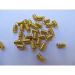 Spiral Leather Crimp Gold